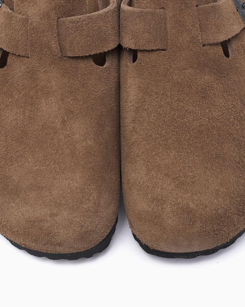 BIRKENSTOCK Boston Soft Foodbed Suede Leather Brown 1030814