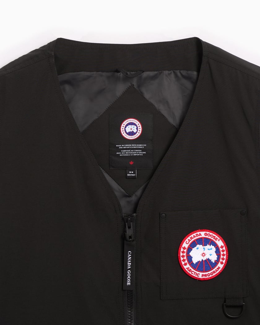 Black canada goose vest discount