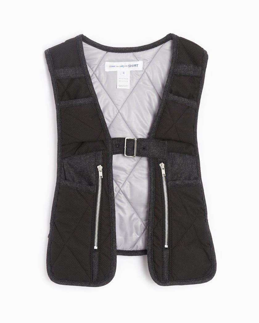 Comme Des Garçons Shirt Men's Woven Vest Black FJ-V001-W22-1