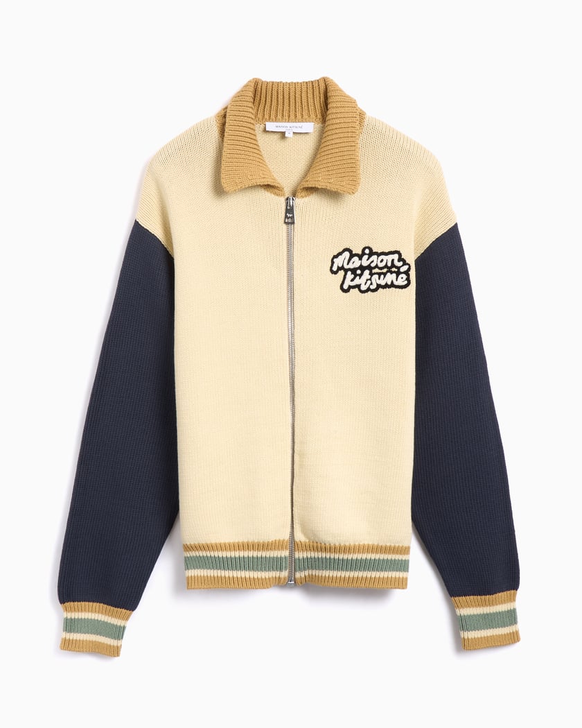 Maison Kitsuné Maison Kitsuné Knitted College Men's Cardigan