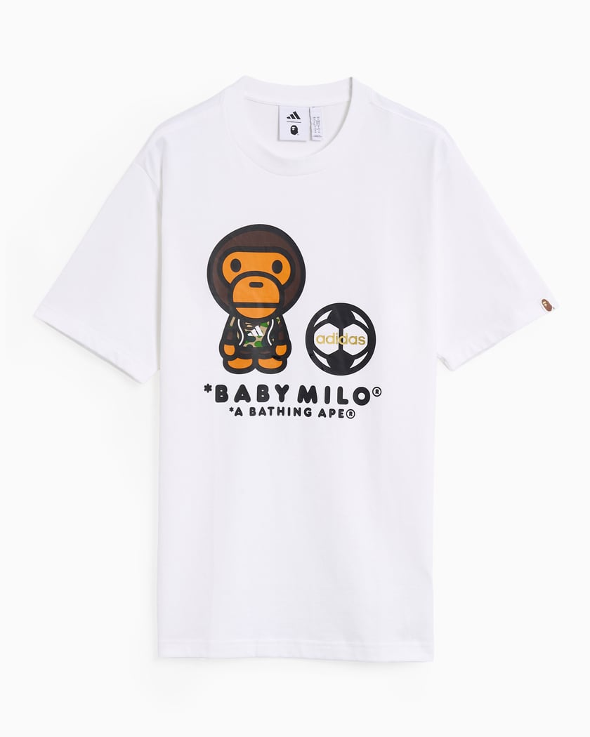 adidas Originals x BAPE Milo Men's T-Shirt White JZ7392 FOOTDISTRICT