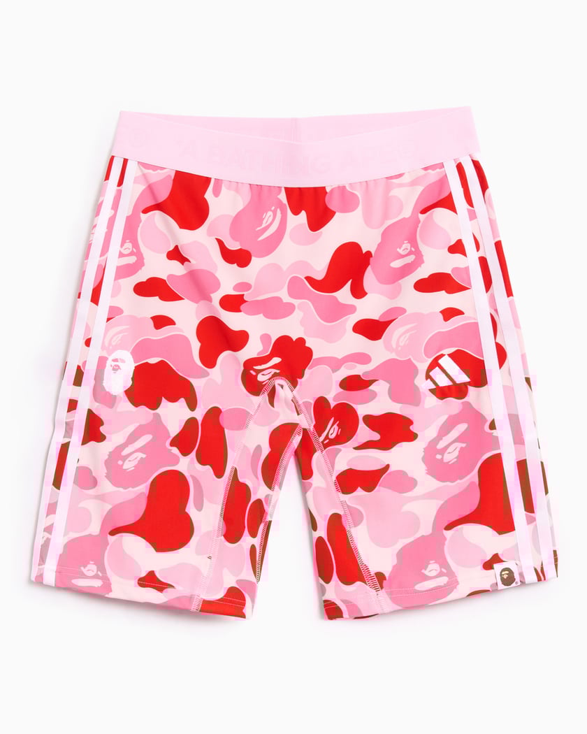 adidas Originals x BAPE Football Leggings Slim Herren-Shorts Pink