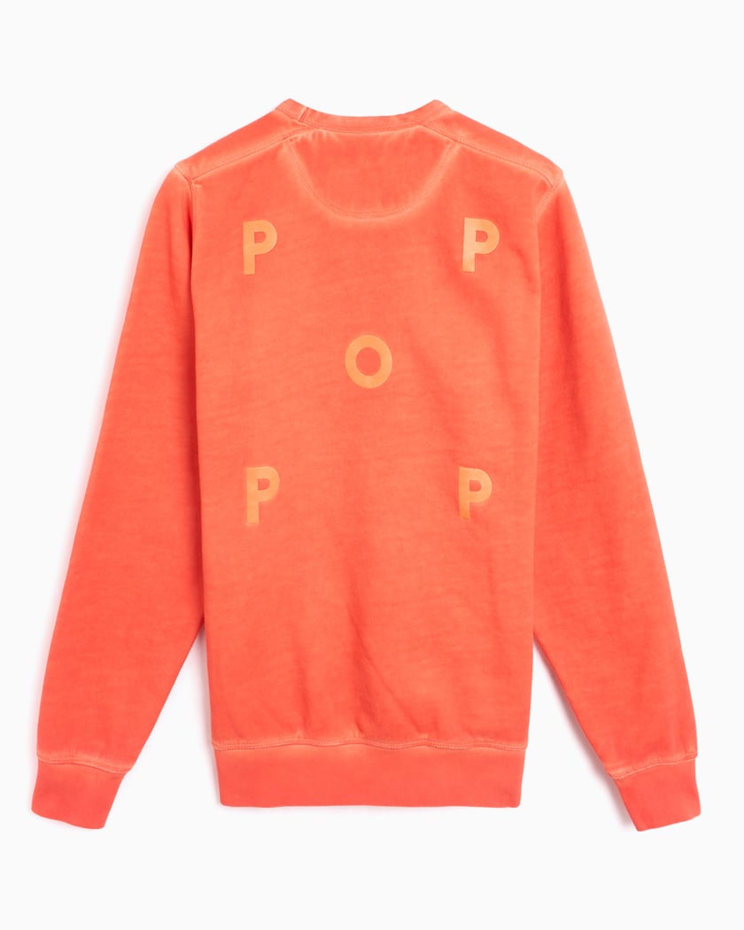 Pop Trading Company Logo Crewneck Men's Sweatshirt Orange Pop Trading Company Logo Crewneck Men's Sweatshirt Orange