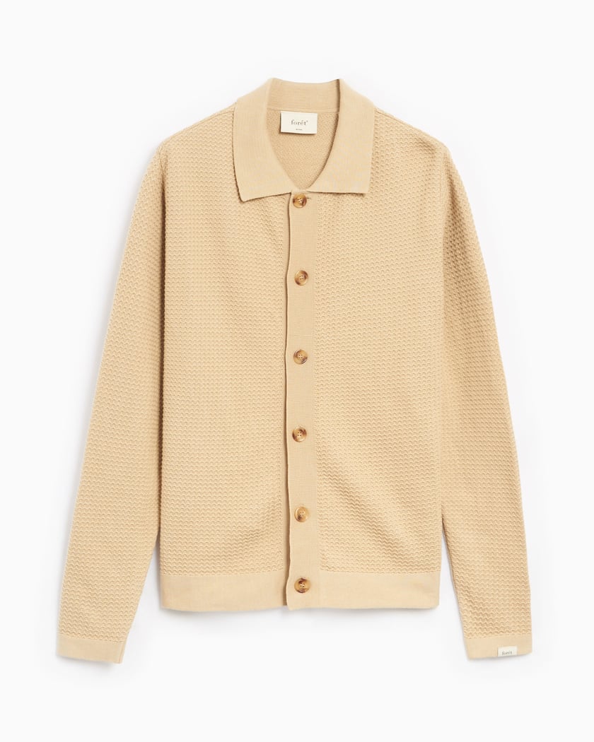 forét Boat Men's Knit Cardigan Beige F3998-OAT FOOTDISTRICT