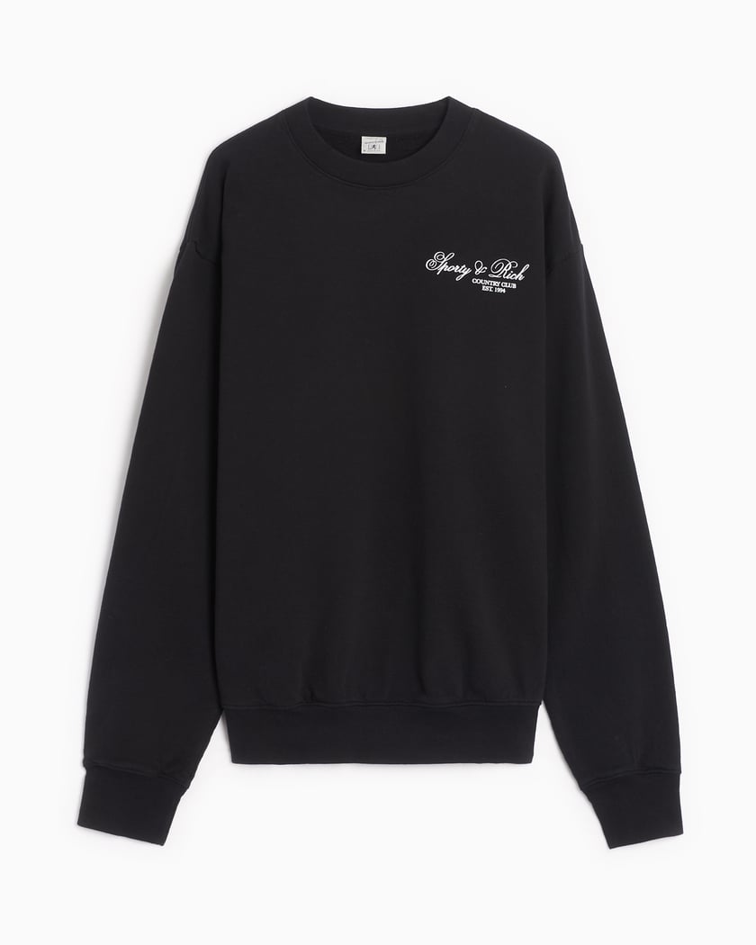 Sporty & Rich Villa Unisex Sweatshirt Black CR844BK