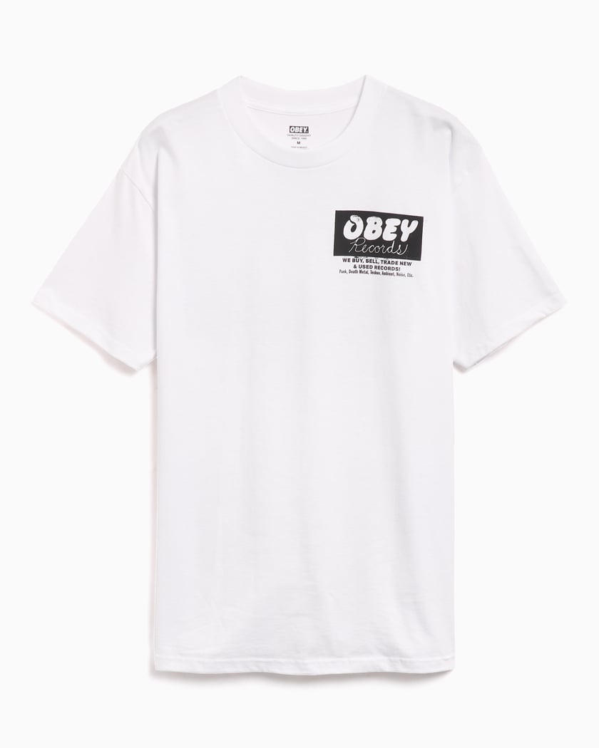 OBEY Clothing Obey Records Men's T-Shirt White 165263981-WHT