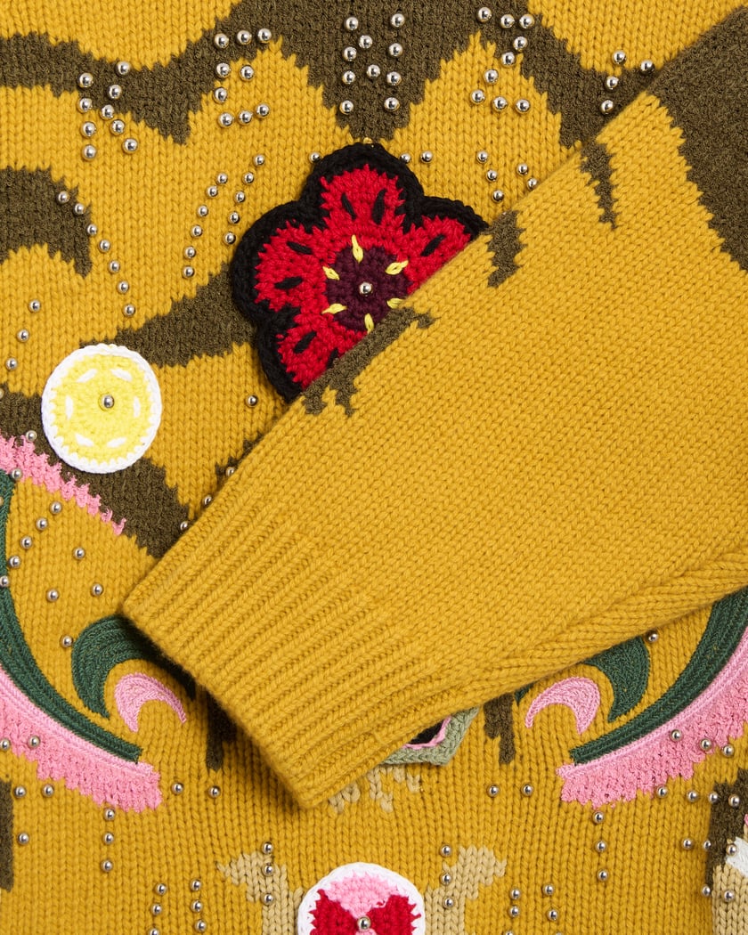 Kenzo Pachinko Graphic Men's Sweater Yellow FF65PU7463CI-40