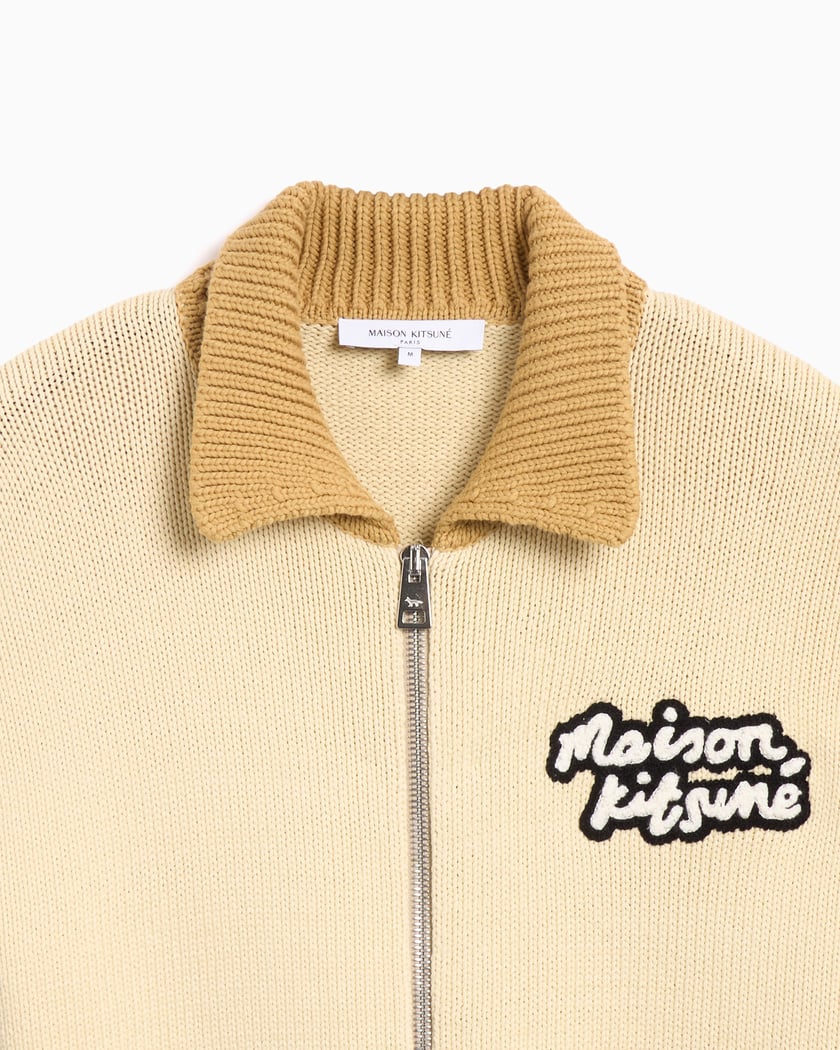 商品画像：maison kitsune handwriting cardiganベージュ 3