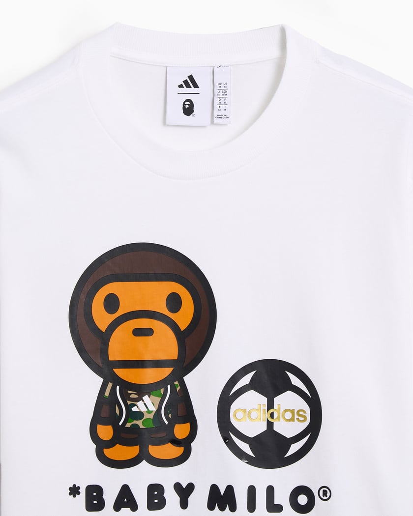 adidas Originals x BAPE Milo Men's T-Shirt White JZ7392