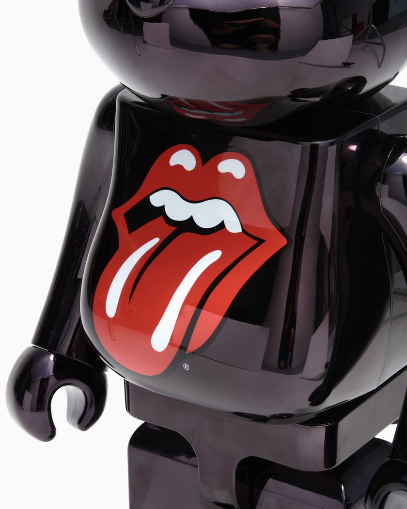 Medicom Toy Be@rbrick The Rolling Stones Lips &Tongue 1000% Black 