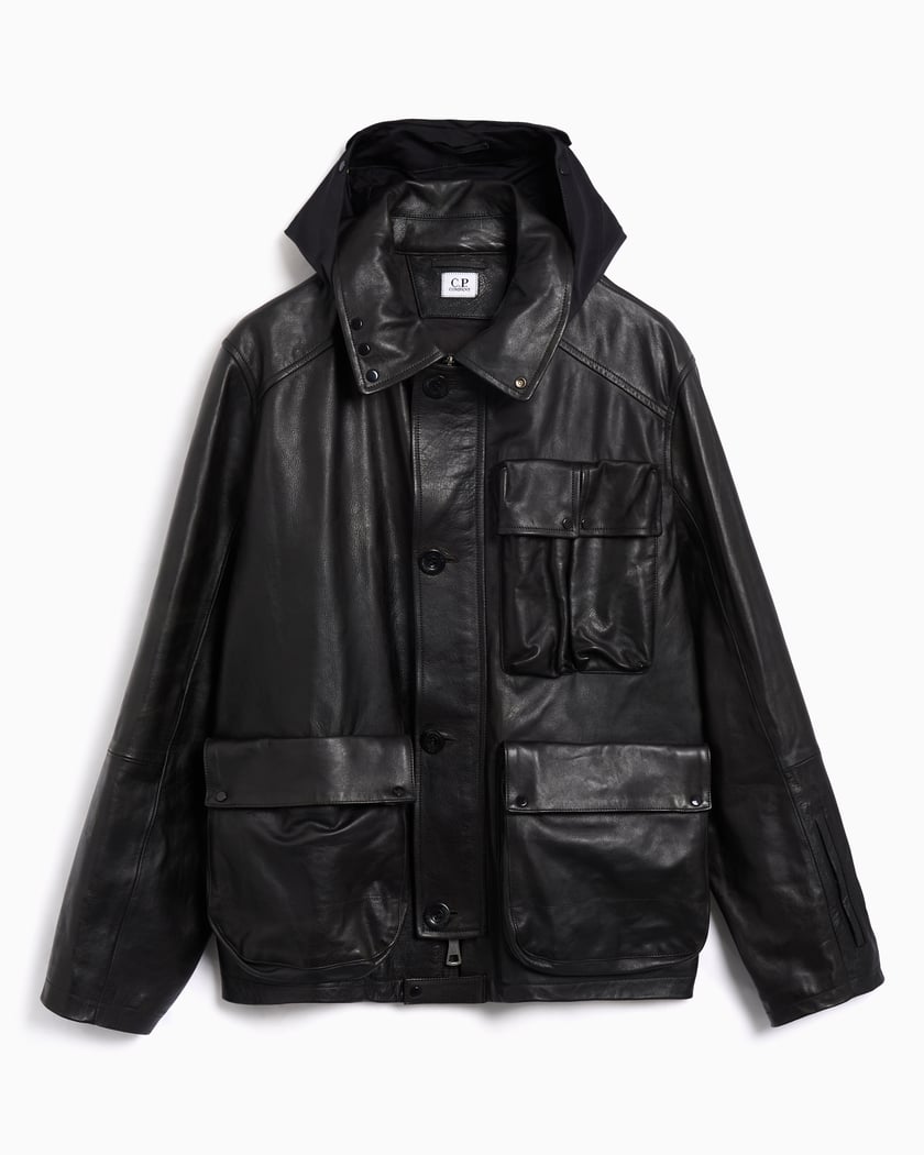 ジャケット・アウター C.P. COMPANY,80's LEATHER JACKET archive 80's】Old C.P.Company Leather Jacket Size.48