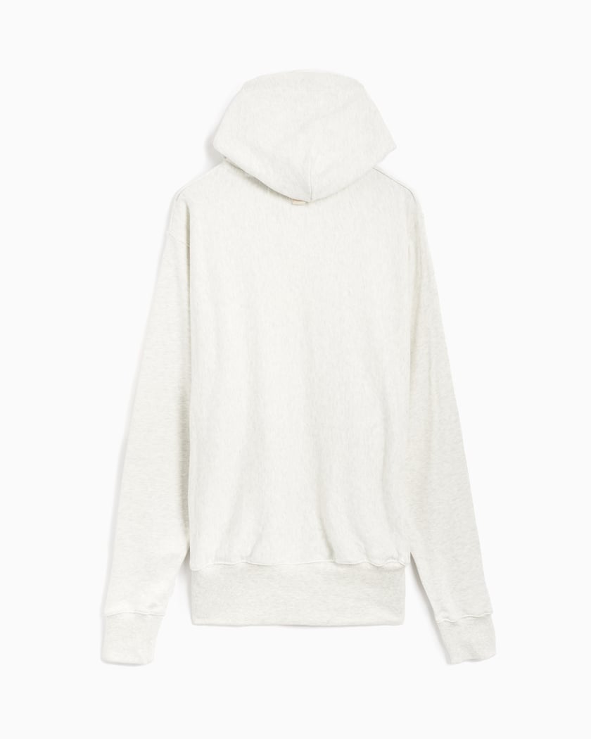 White french terry hoodie top