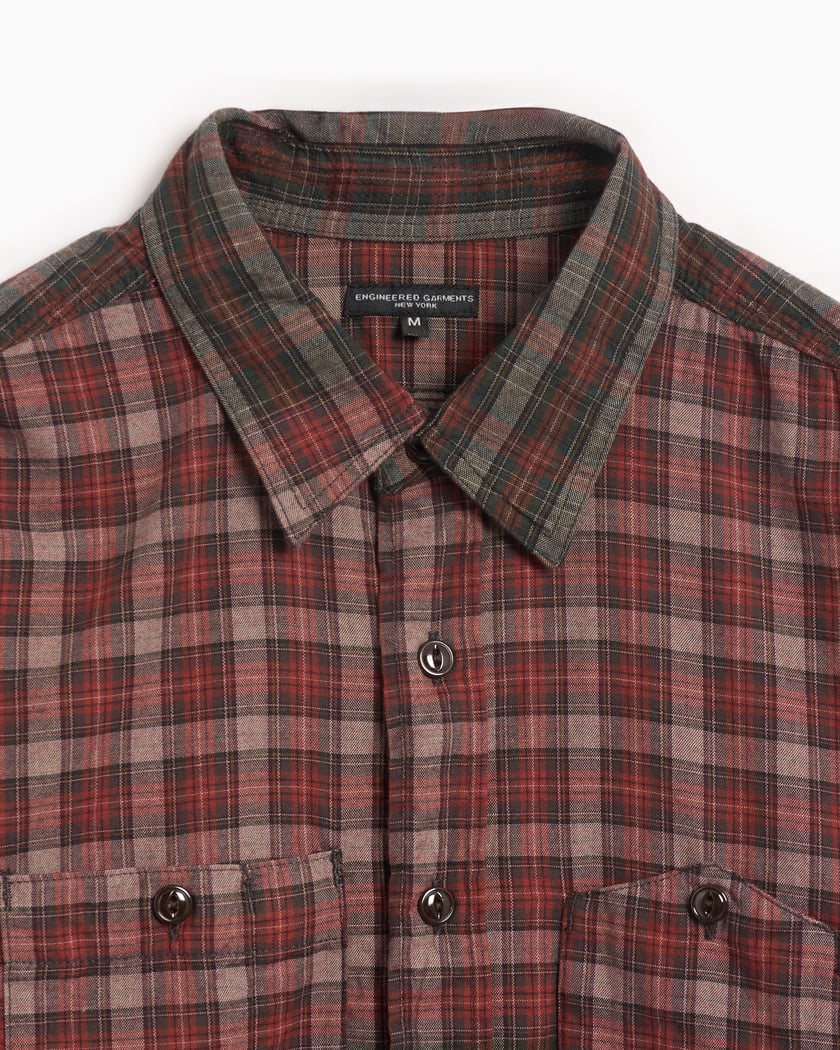 Engineered Garments Men's Work Shirt Multi 24F1A007-PF007 Engineered Garments Men's Work Shirt Multi 24F1A007-PF007