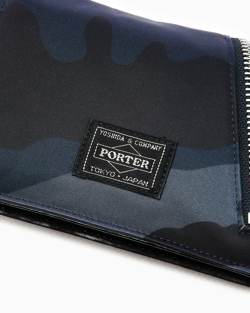 Porter-Yoshida & Co. Bill Woodland Camo Unisex Wallet Blue