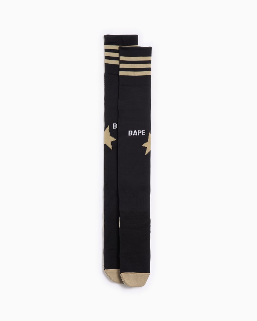 adidas Originals x BAPE Football Men's Socks Black, Golden KB2209