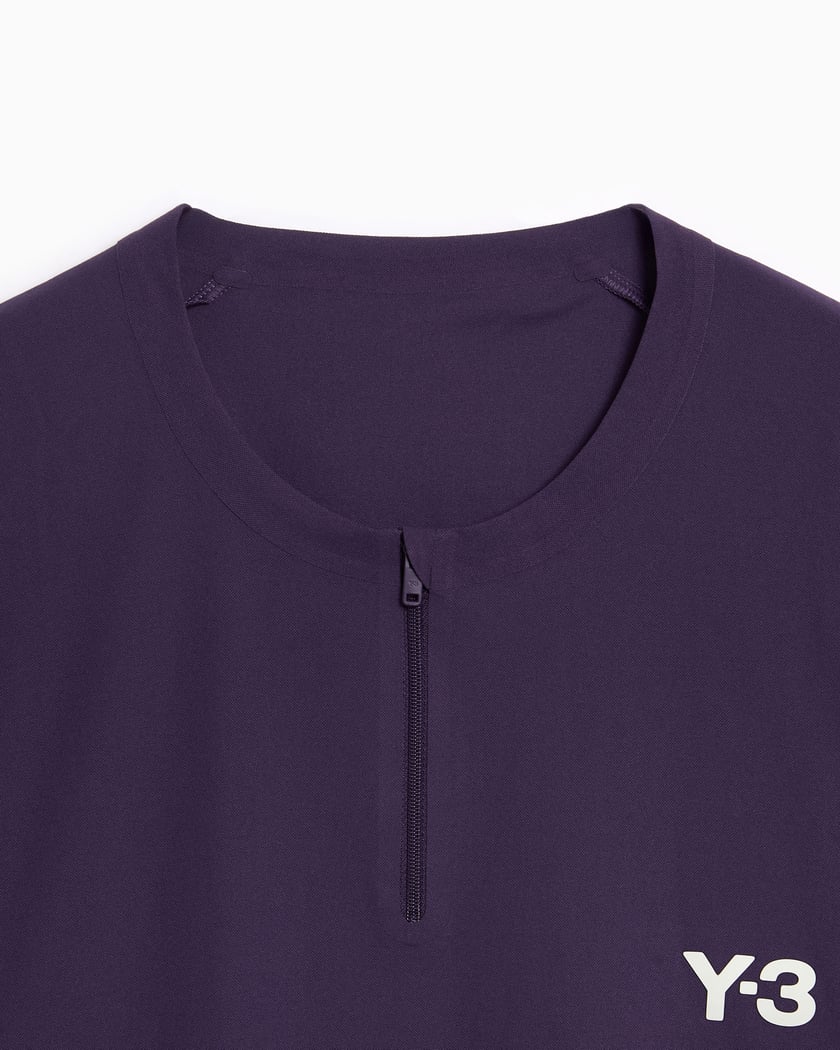 adidas Y-3 Tennis Pro Logo Zipper Slim Men's T-Shirt Purple JN2992