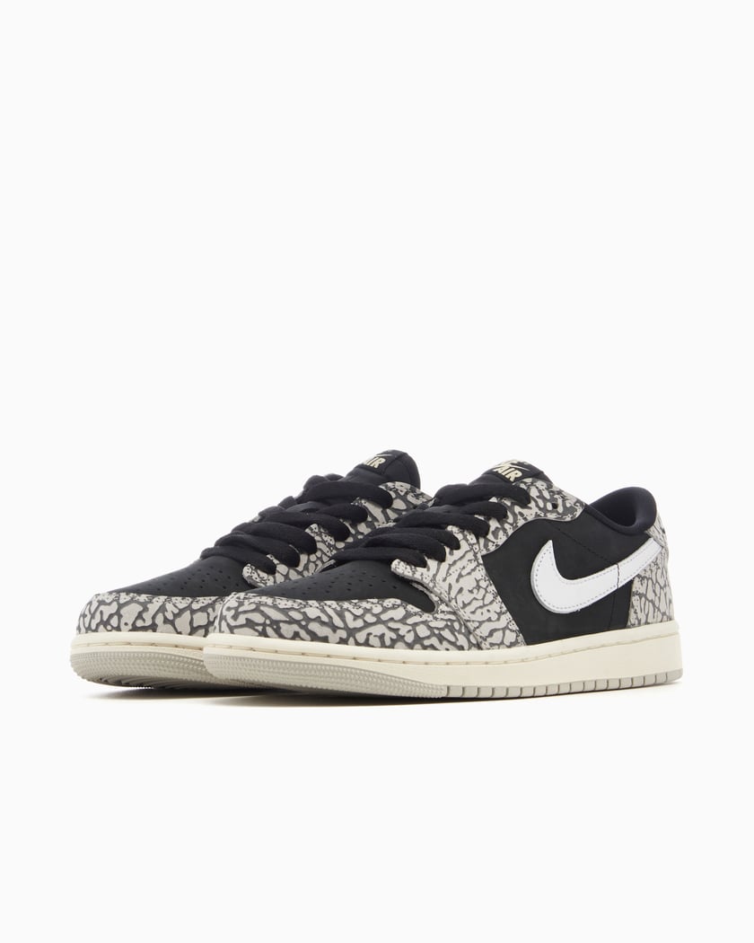 Air Jordan Women s 1 Retro Low OG Black Cement Black White CZ0775 001 FOOTDISTRICT