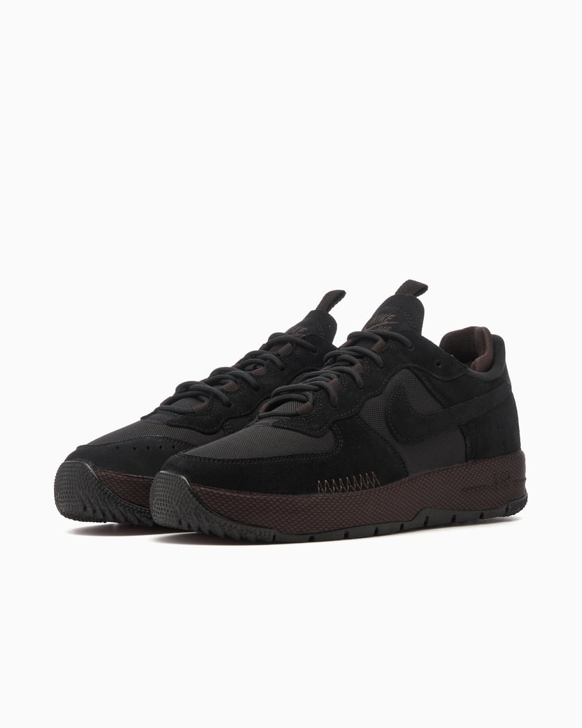 Nike Women s Air Force 1 Wild Black Velvet Brown Negro FB2348 001 FOOTDISTRICT