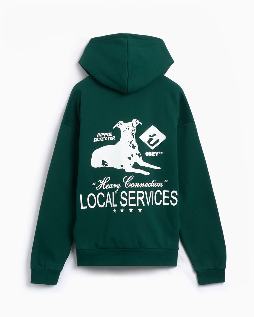 OBEY Clothing Services Men s Extra Heavy Hoodie Vert 112470238 RFR FOOTDISTRICT