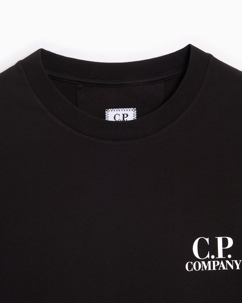 CP Company Logo Men's T-Shirt Black 19CMTS103A005100W-999