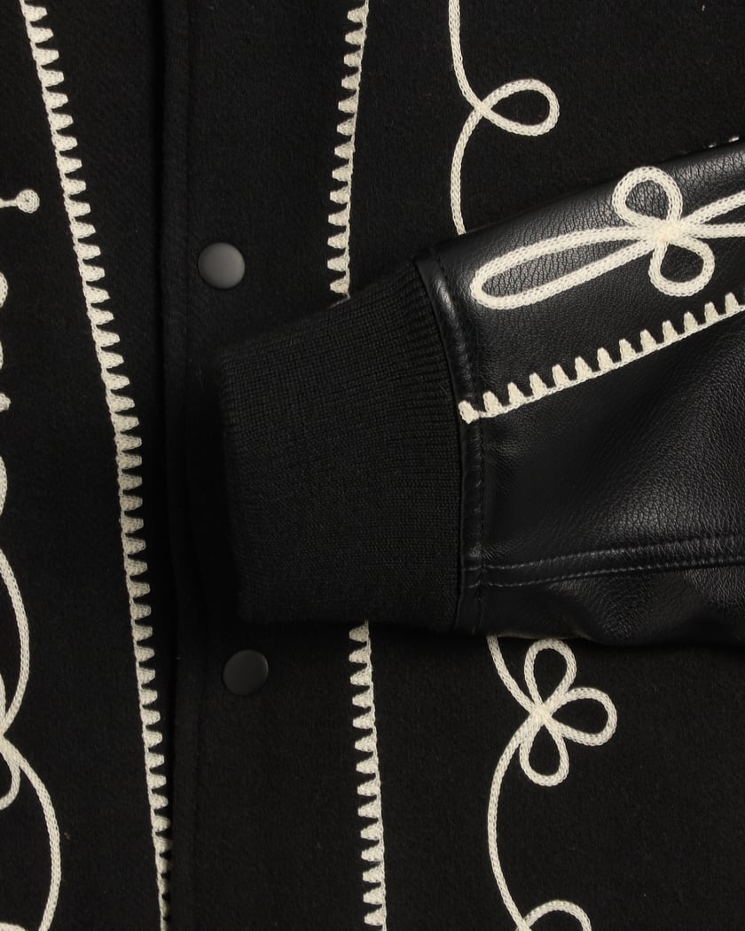 Champion x Angelo Baque Men s Varsity Jacket Nero GP204001 X001 FOOTDISTRICT