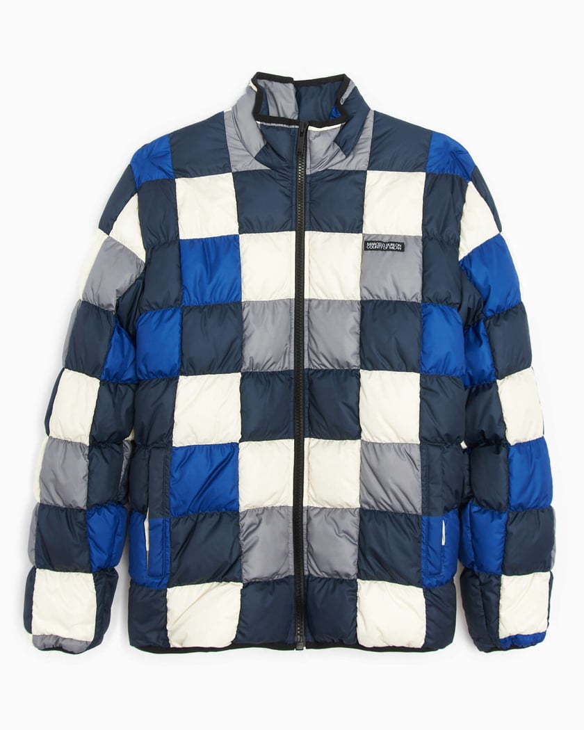 Marcelo Burlon Checkerboard Inlay Men s Down Jacket