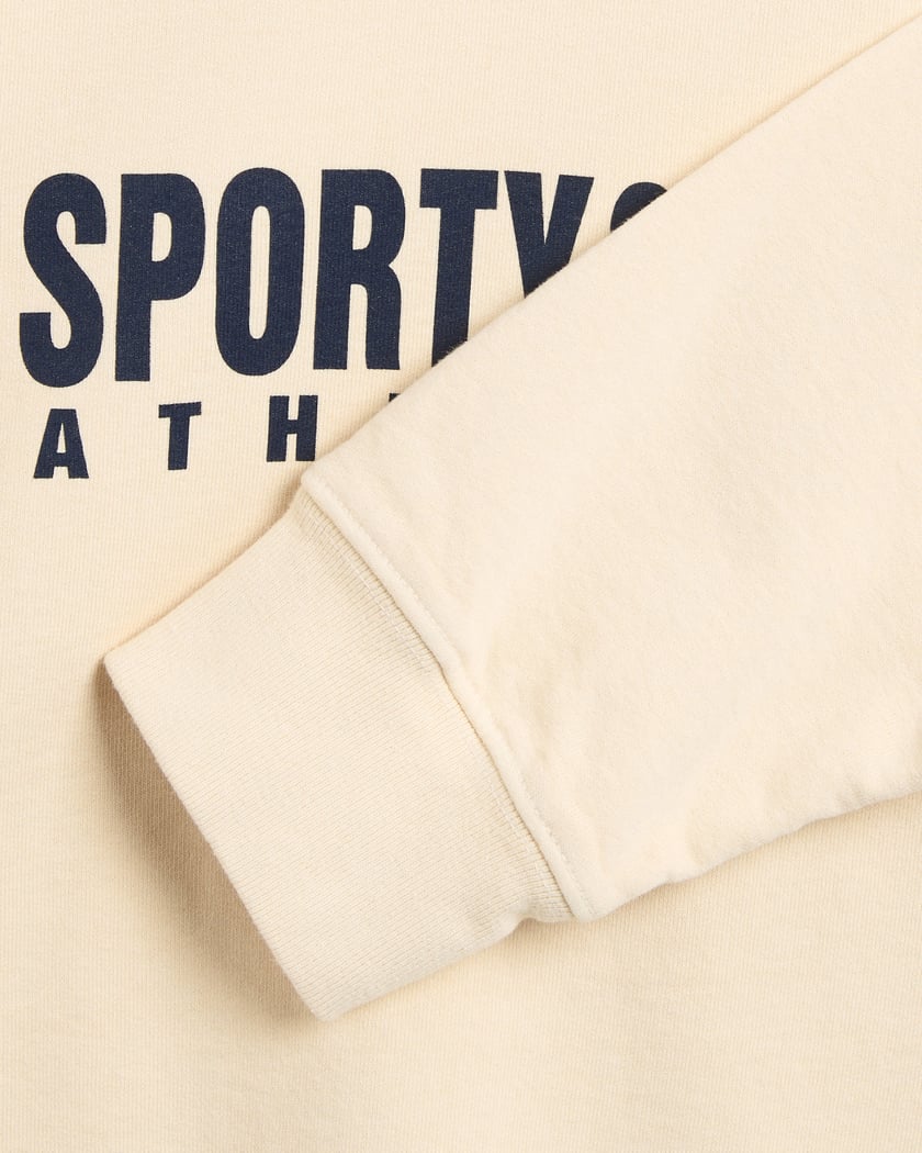 Sporty & Rich Team Logo Unisex Sweatshirt Beige WS067S410TC