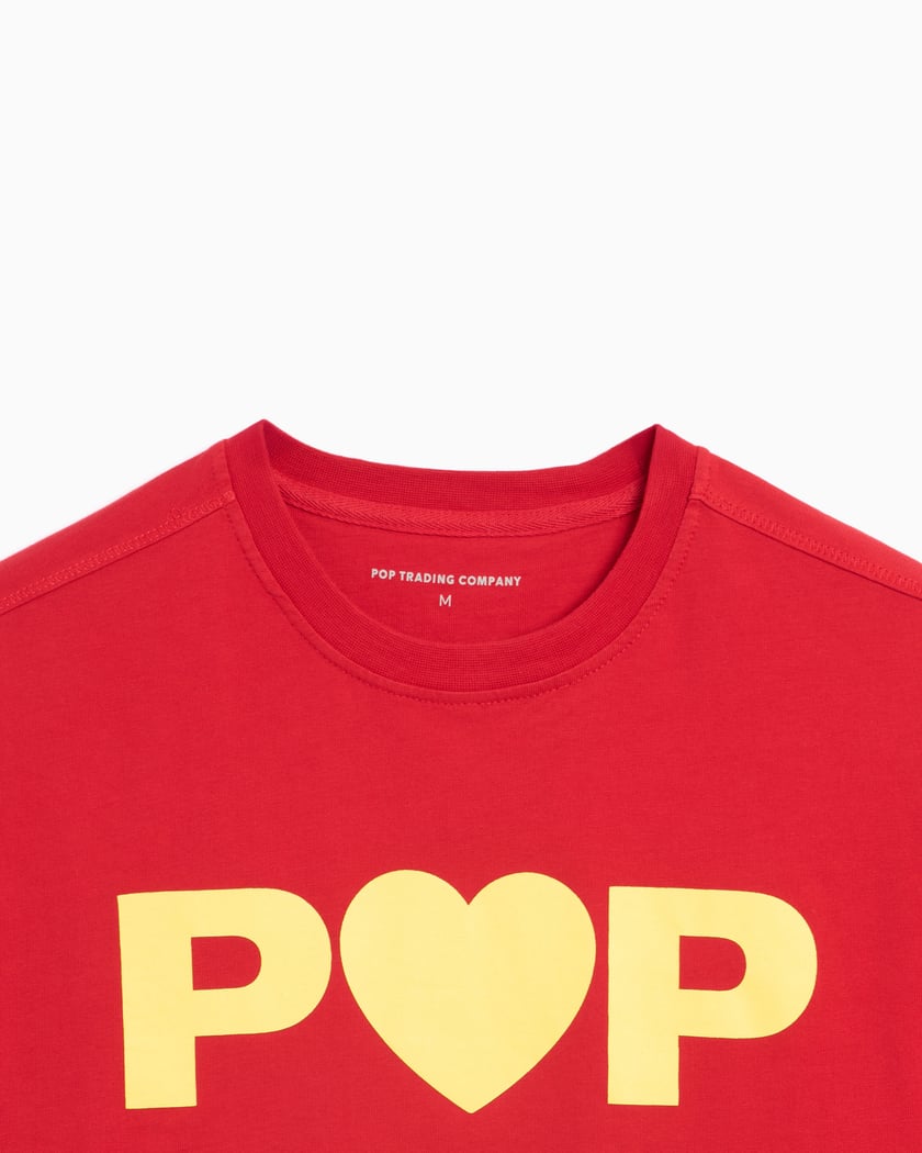 Tシャツ・カットソー Pop Trading Company TSHIRT (POPSS2502014) Pop Trading Company Hearts Men's T-Shirt Men's T-Shirt Red