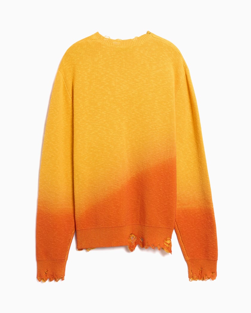 Dime MTL Cat Knit Relaxed Men's Sweater Yellow DIMESP2510SUN