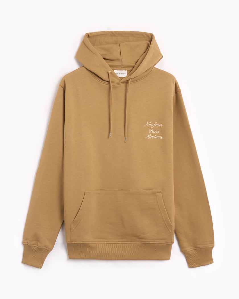 Drôle de Monsieur Slogan Calligraphy Men's Hoodie Bruin HO168