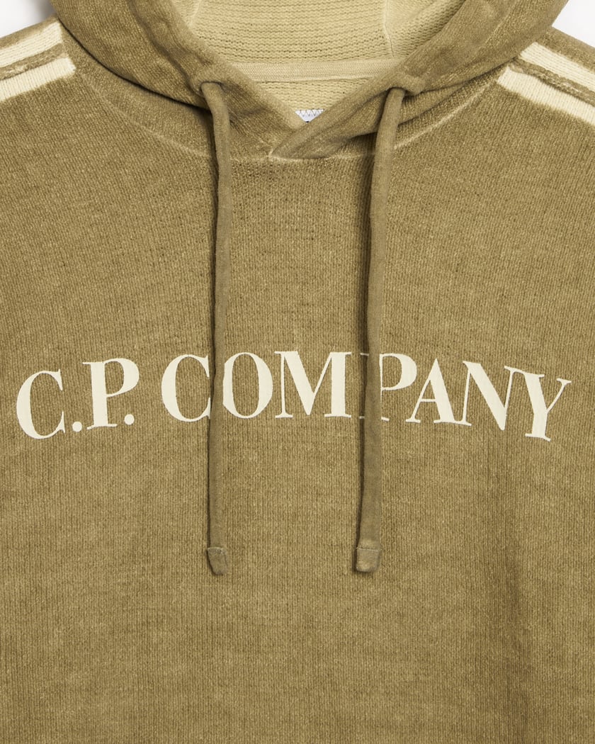 CP Company Chenille Graphic Men's Hoodie Yellow 20CMKN205A110647S