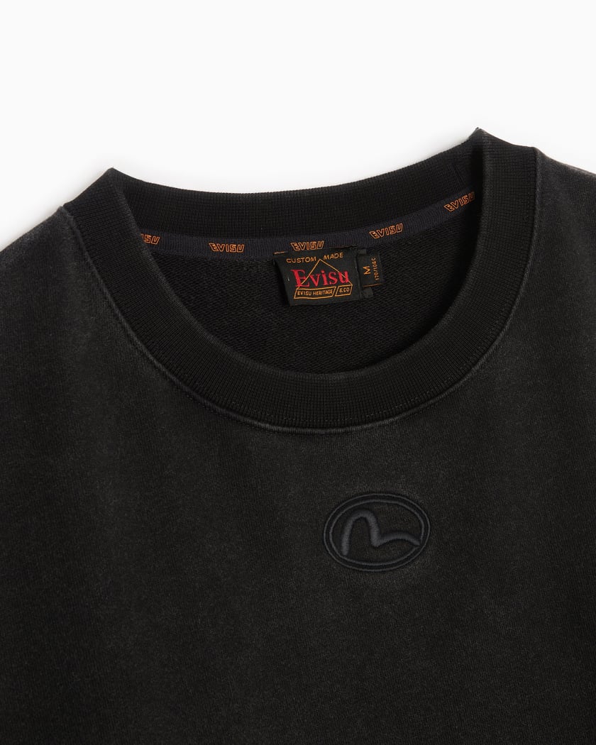 EVISU Seagull Men's Loose Fit Sweatshirt Men's Sweatshirt Gray