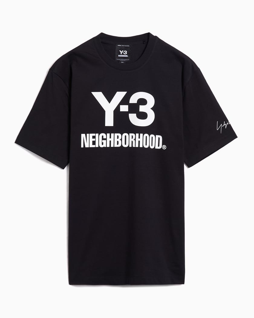 adidas Y-3 x Neighborhood Logo LS Logo Relaxed Men's T-Shirt Black