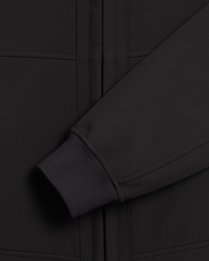 Stone Island Logo Men's Soft Shell Light Hooded Jacket Black