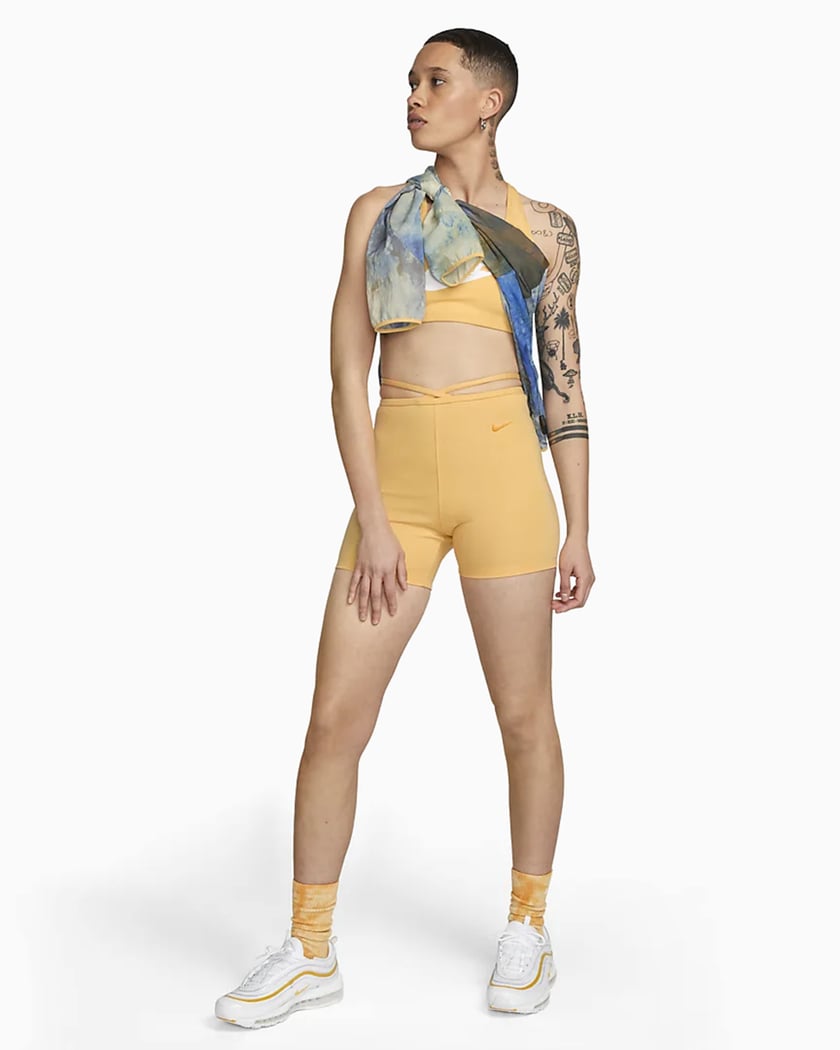 yellow biker shorts nike