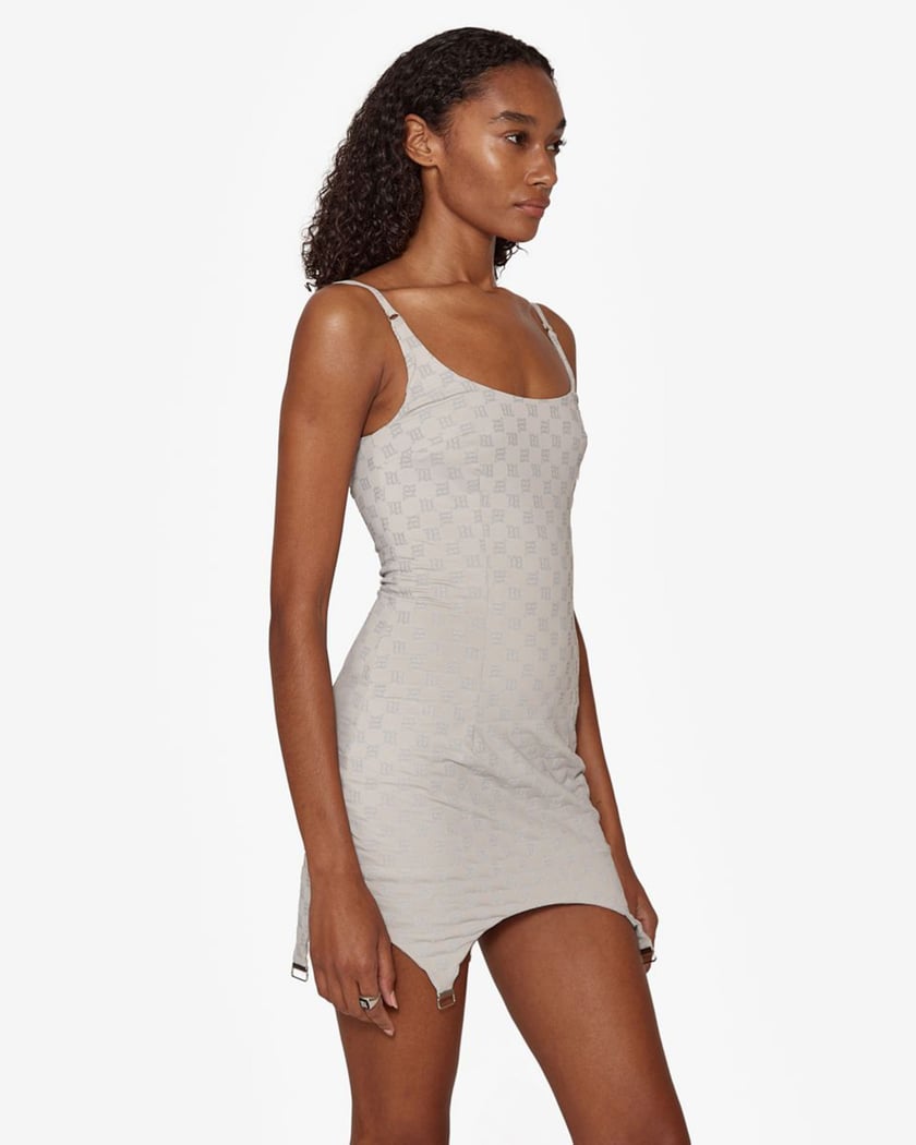 MISBHV Lingerie Women s Monogram Reflective Spaghetti Dress