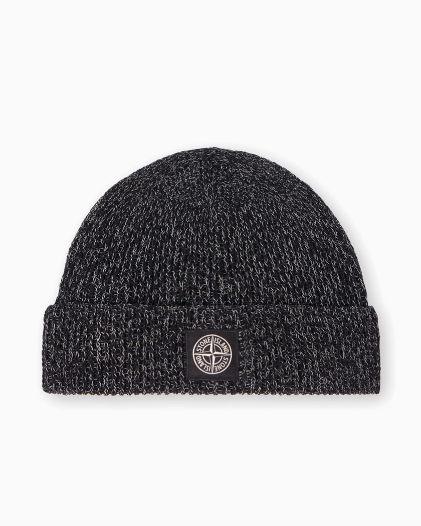Stone Island Reflective Unisex Beanie Black