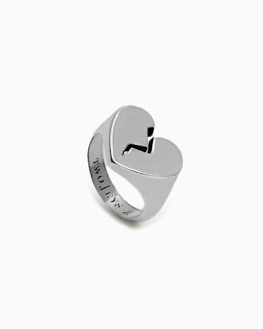 人気ブランド新作豊富 Unisex Heart Broken TwoJeys Ring 101301001 colored Silver その他