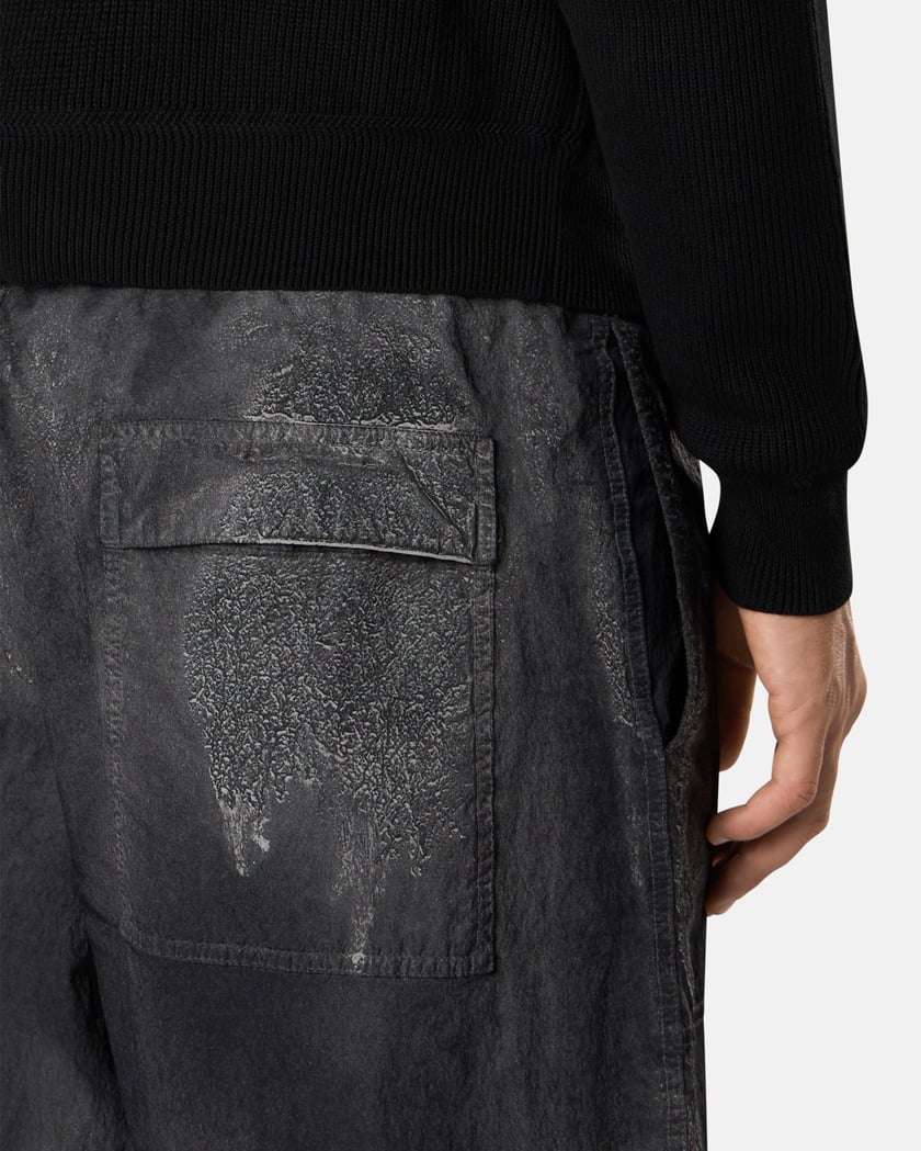 Stone Island Dense Nylon Relaxed Men's Chino Pants Black