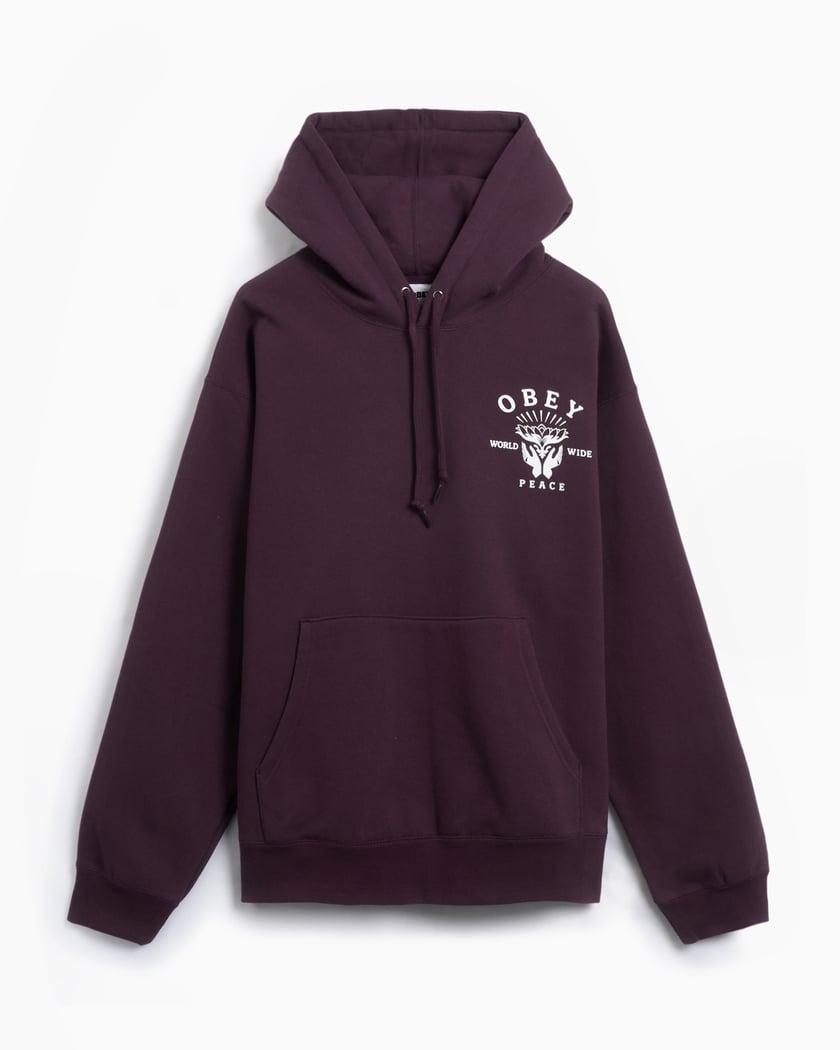 OBEY Clothing Obey Helping Hand Men s Hoodie Paars 112843942 PLP FOOTDISTRICT