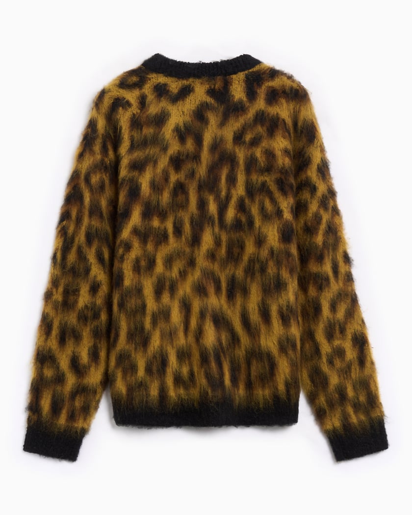 OBEY Clothing Patron Leopard Men's Cardigan Brown 151010025-LEO