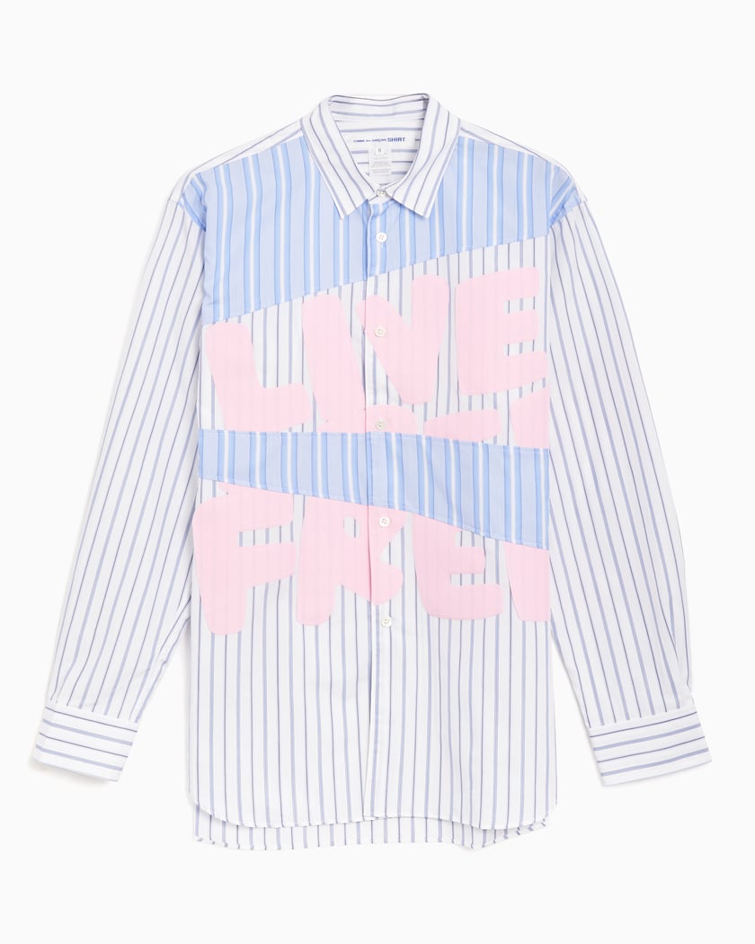 Comme Des Garçons Shirt Men's Woven Shirt Blue FN-B026-W24-1