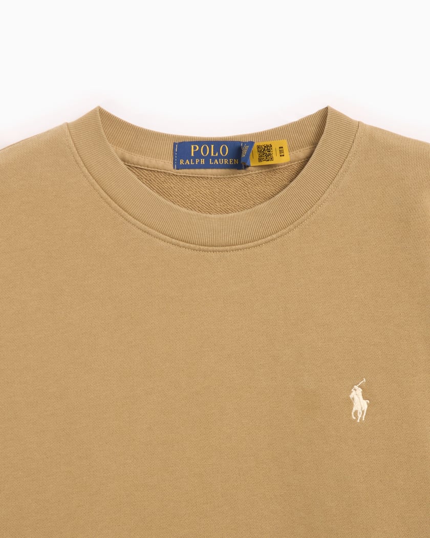 Polo Ralph Lauren Logo Men s Sweatshirt Beige 710916689018 FOOTDISTRICT