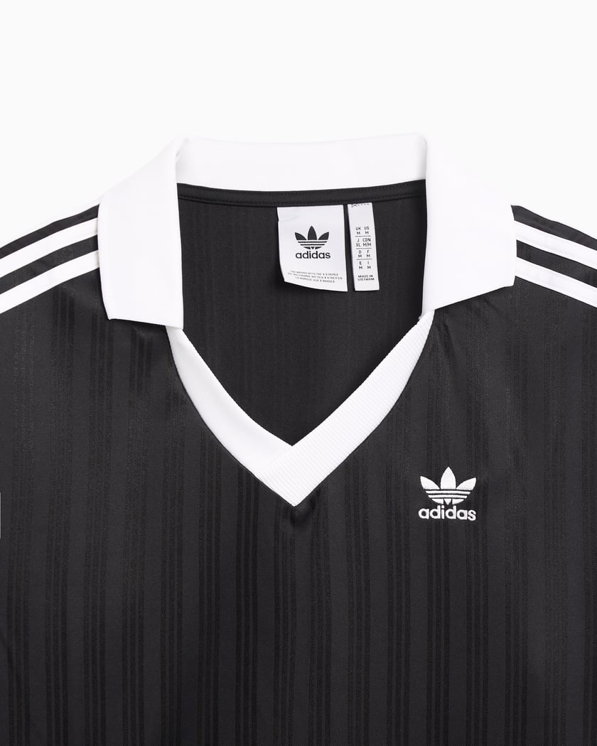 adidas Originals Men s Pique Long Sleeve T Shirt Schwarz IZ4808 FOOTDISTRICT