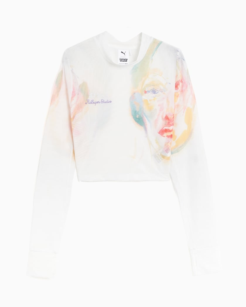 Puma x KidSuper Women s Long Sleeve T Shirt WeiB 625621 87 FOOTDISTRICT