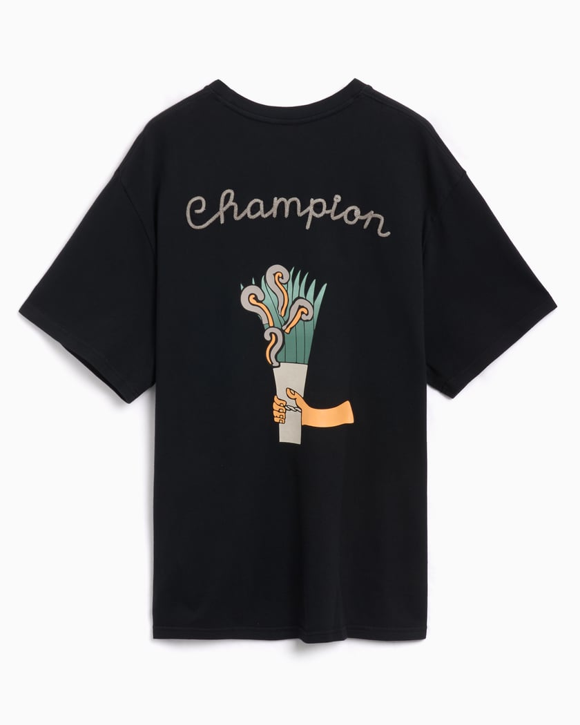 Champion x Angelo Baque Men s Pocket T Shirt Noir GP205099 XAQDG FOOTDISTRICT