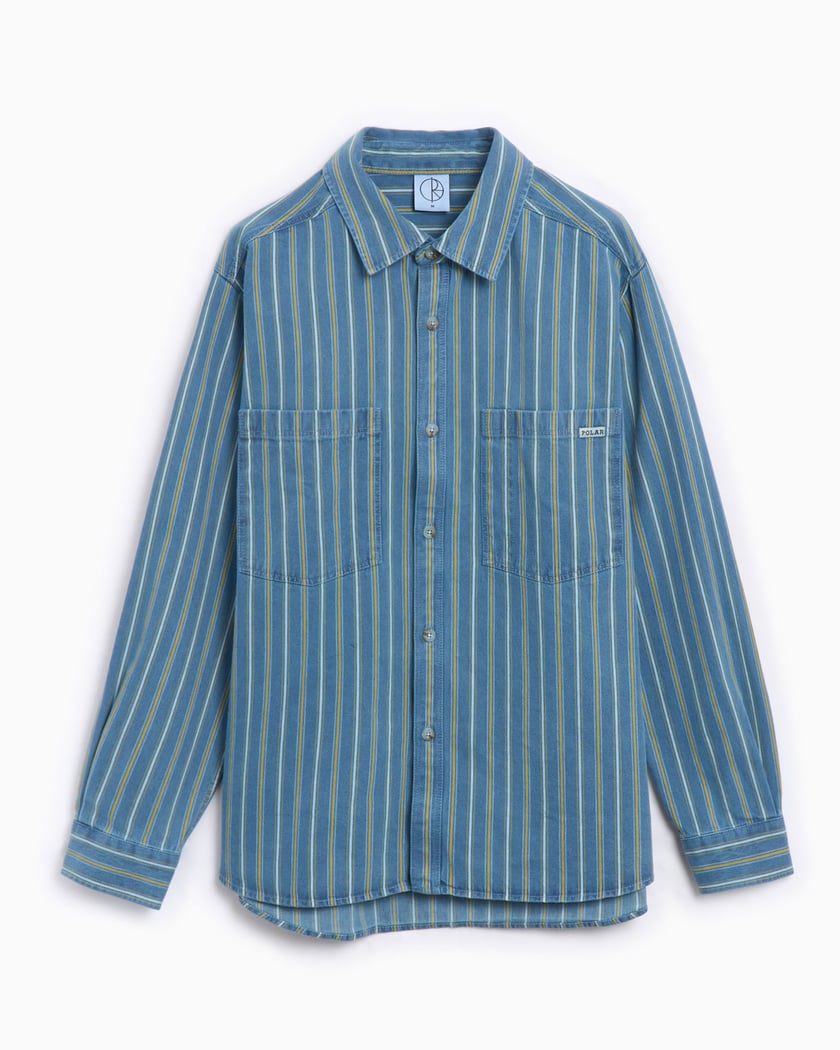 売れ筋ランキングも掲載中！ Polar PSC Blue Shirt Sleeve Long Denim Men's Mike Co. Skate トップス