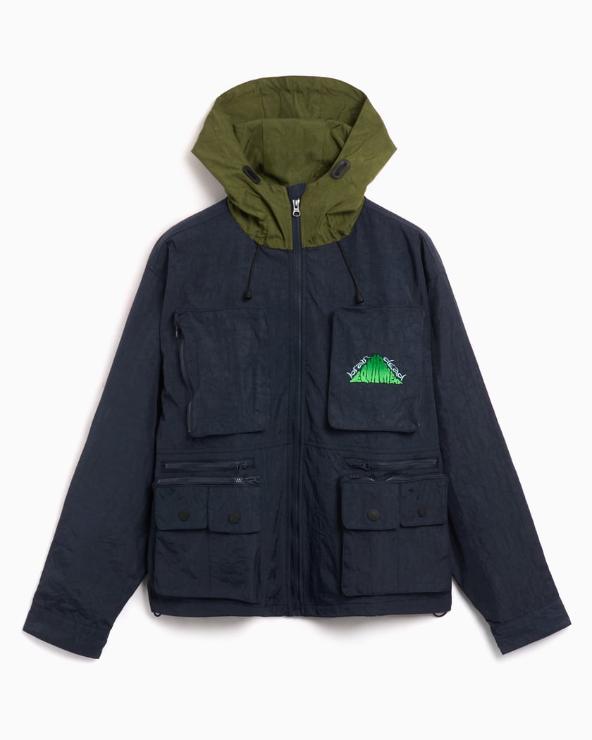 Brain Dead Men's Cropped Hunting Jacket Blue F24O20003977