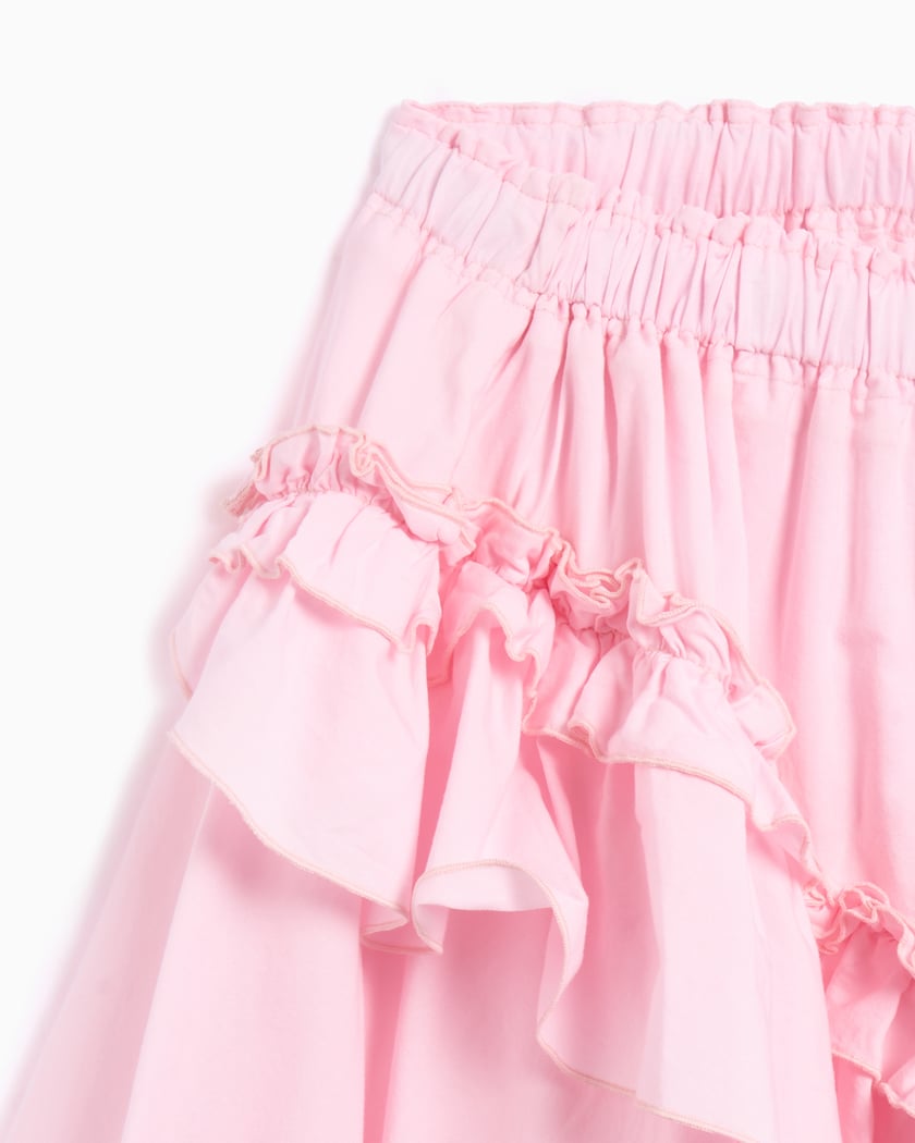 スカート PINK COTTON SKIRT NWT_ZARA SS24 PLEATED CAPE SKIRT ZW COLLECTION PINK 2731
