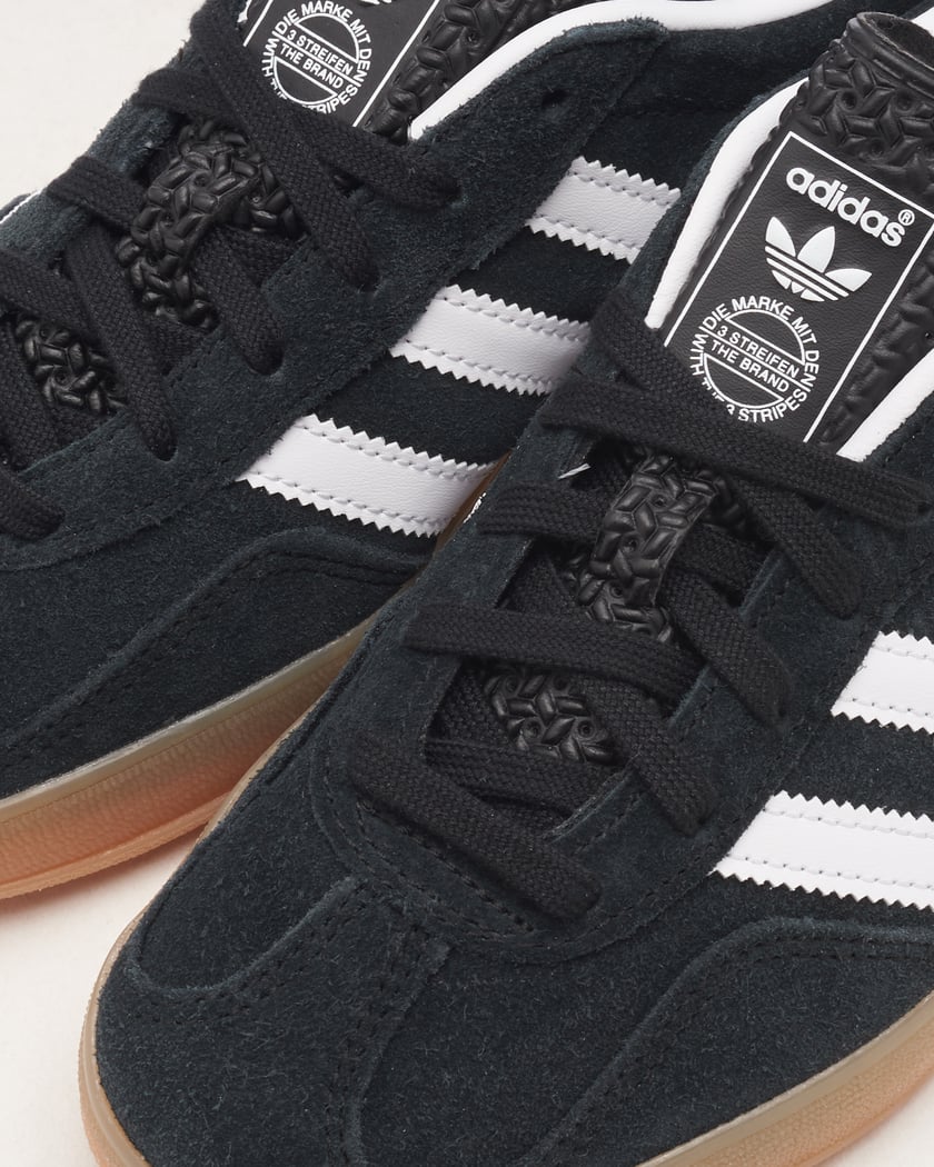 Adidas originals gazelle sneakers in black suede top